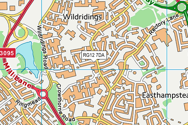 RG12 7DA map - OS VectorMap District (Ordnance Survey)