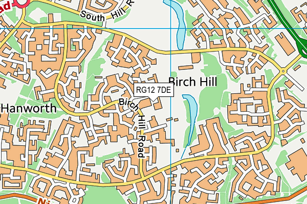 RG12 7DE map - OS VectorMap District (Ordnance Survey)