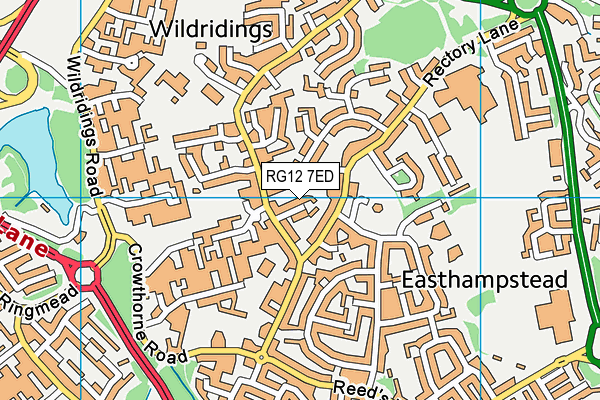RG12 7ED map - OS VectorMap District (Ordnance Survey)
