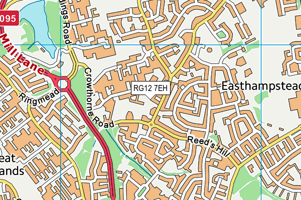RG12 7EH map - OS VectorMap District (Ordnance Survey)