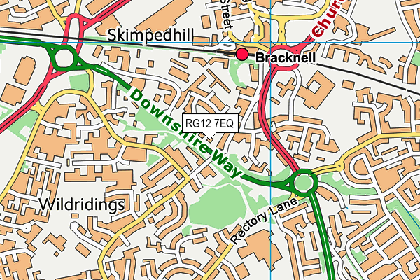 RG12 7EQ map - OS VectorMap District (Ordnance Survey)