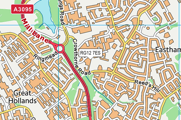 RG12 7ES map - OS VectorMap District (Ordnance Survey)