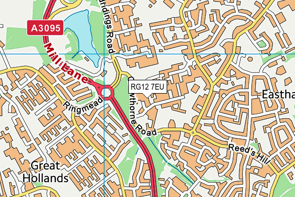 RG12 7EU map - OS VectorMap District (Ordnance Survey)