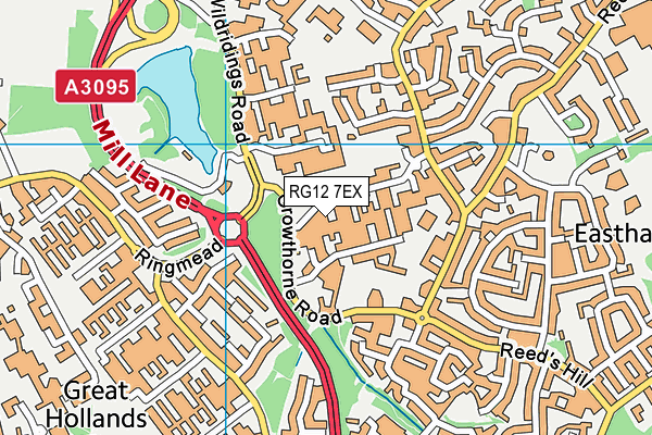 RG12 7EX map - OS VectorMap District (Ordnance Survey)