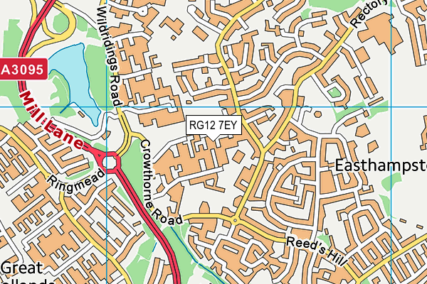 RG12 7EY map - OS VectorMap District (Ordnance Survey)