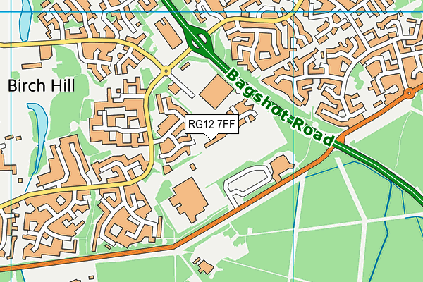 RG12 7FF map - OS VectorMap District (Ordnance Survey)