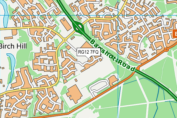 RG12 7FQ map - OS VectorMap District (Ordnance Survey)