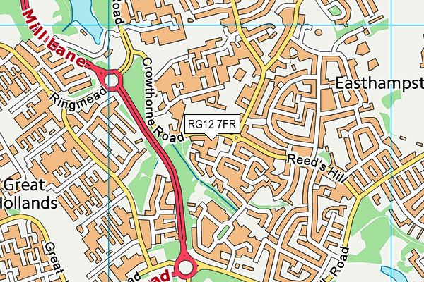 RG12 7FR map - OS VectorMap District (Ordnance Survey)