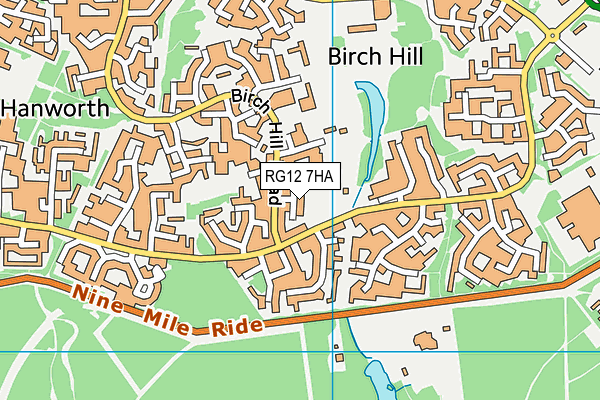RG12 7HA map - OS VectorMap District (Ordnance Survey)