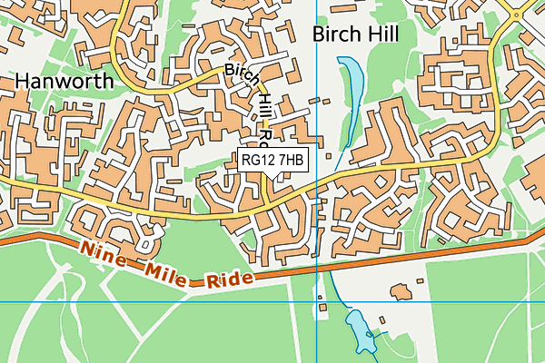 RG12 7HB map - OS VectorMap District (Ordnance Survey)