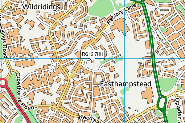 RG12 7HH map - OS VectorMap District (Ordnance Survey)