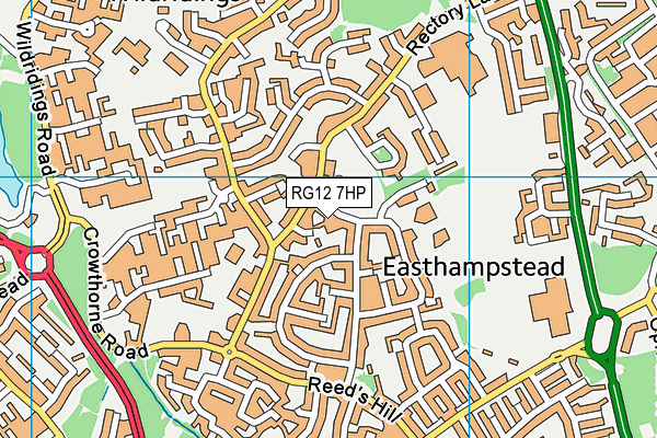 RG12 7HP map - OS VectorMap District (Ordnance Survey)