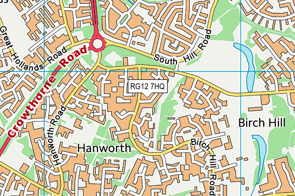 RG12 7HQ map - OS VectorMap District (Ordnance Survey)