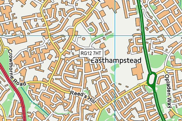 RG12 7HT map - OS VectorMap District (Ordnance Survey)