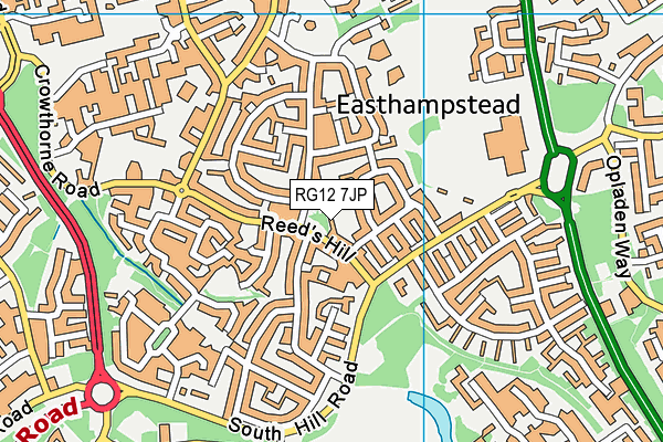 RG12 7JP map - OS VectorMap District (Ordnance Survey)