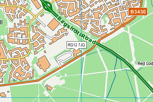 RG12 7JQ map - OS VectorMap District (Ordnance Survey)