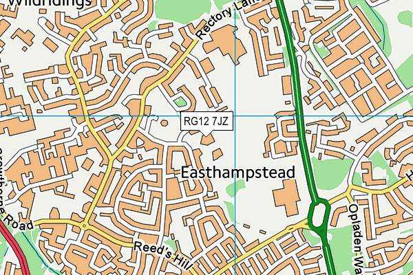 Fox Hill Primary School map (RG12 7JZ) - OS VectorMap District (Ordnance Survey)