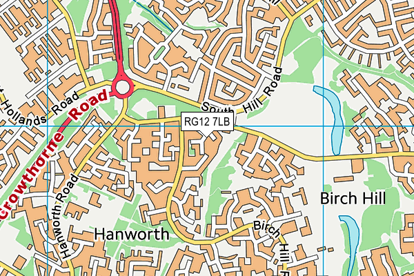 RG12 7LB map - OS VectorMap District (Ordnance Survey)