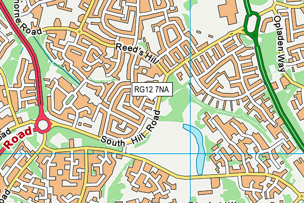 RG12 7NA map - OS VectorMap District (Ordnance Survey)