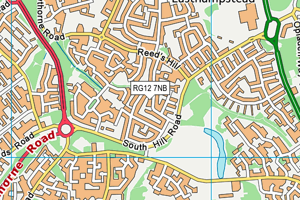 RG12 7NB map - OS VectorMap District (Ordnance Survey)