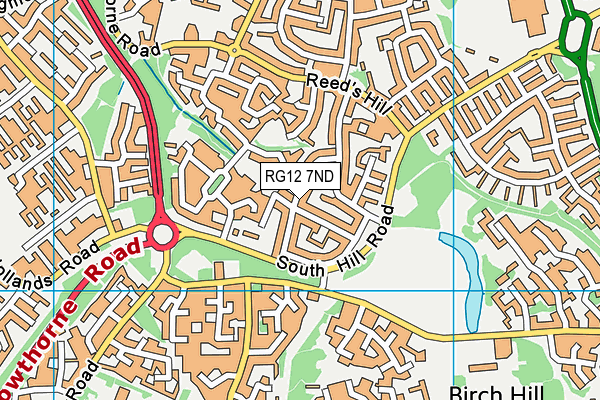 RG12 7ND map - OS VectorMap District (Ordnance Survey)