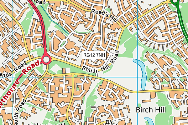 RG12 7NH map - OS VectorMap District (Ordnance Survey)