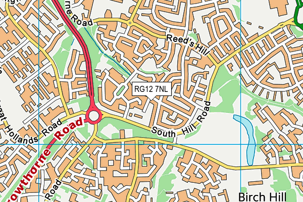 RG12 7NL map - OS VectorMap District (Ordnance Survey)