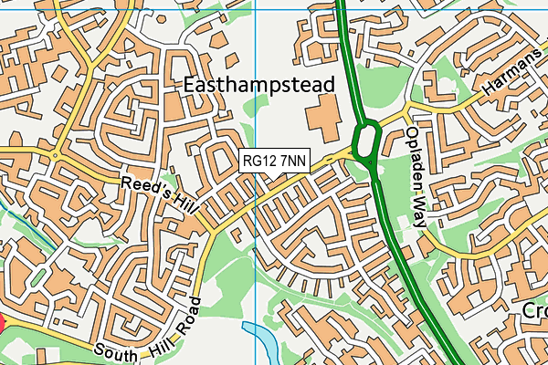 RG12 7NN map - OS VectorMap District (Ordnance Survey)