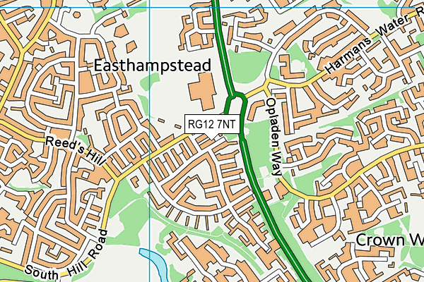 RG12 7NT map - OS VectorMap District (Ordnance Survey)