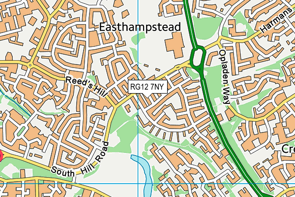 RG12 7NY map - OS VectorMap District (Ordnance Survey)