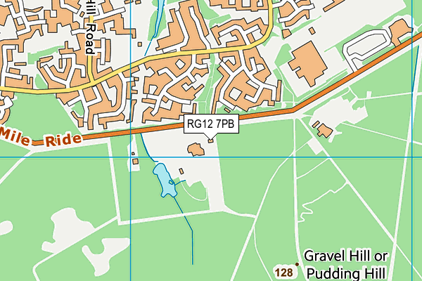 RG12 7PB map - OS VectorMap District (Ordnance Survey)