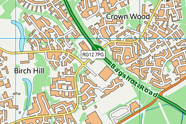 RG12 7PG map - OS VectorMap District (Ordnance Survey)