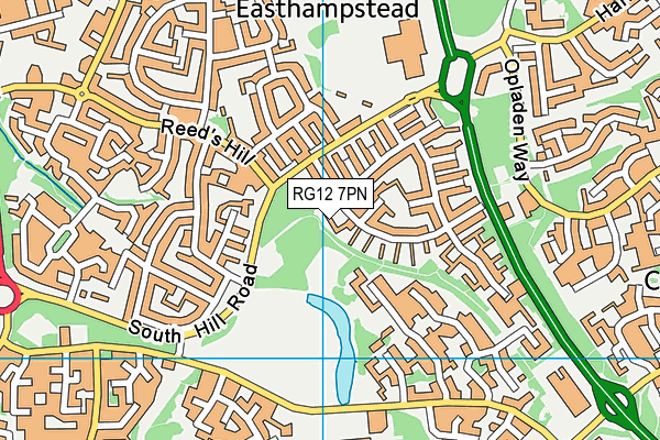 RG12 7PN map - OS VectorMap District (Ordnance Survey)