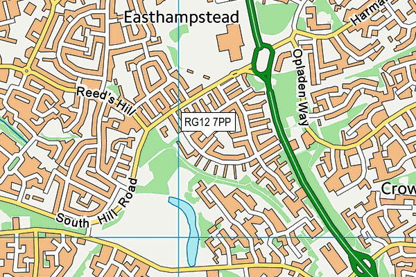 RG12 7PP map - OS VectorMap District (Ordnance Survey)