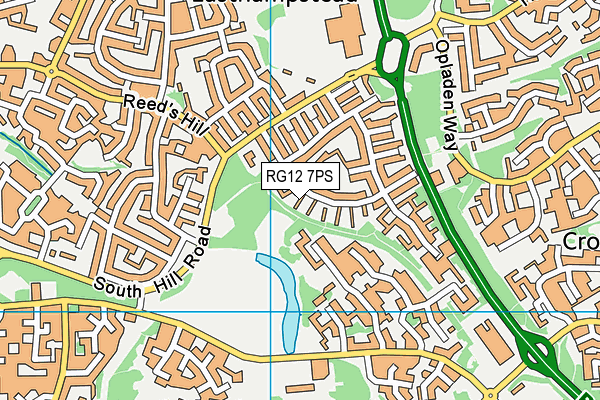 RG12 7PS map - OS VectorMap District (Ordnance Survey)