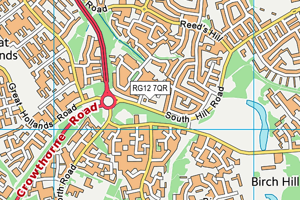 RG12 7QR map - OS VectorMap District (Ordnance Survey)