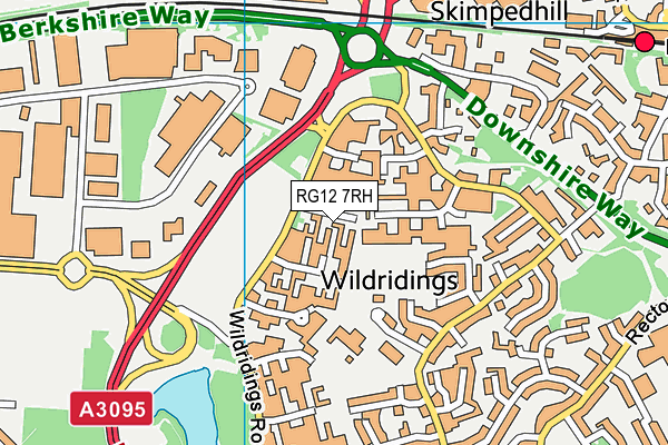 RG12 7RH map - OS VectorMap District (Ordnance Survey)