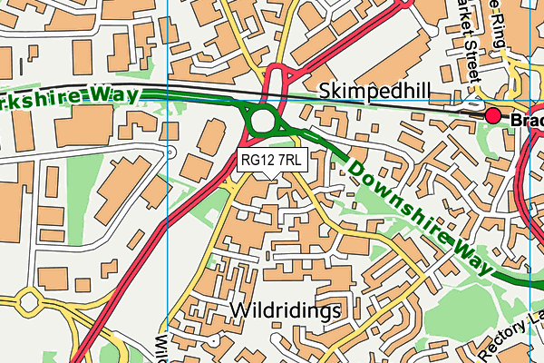 RG12 7RL map - OS VectorMap District (Ordnance Survey)