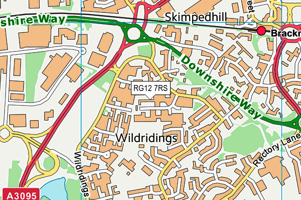 RG12 7RS map - OS VectorMap District (Ordnance Survey)