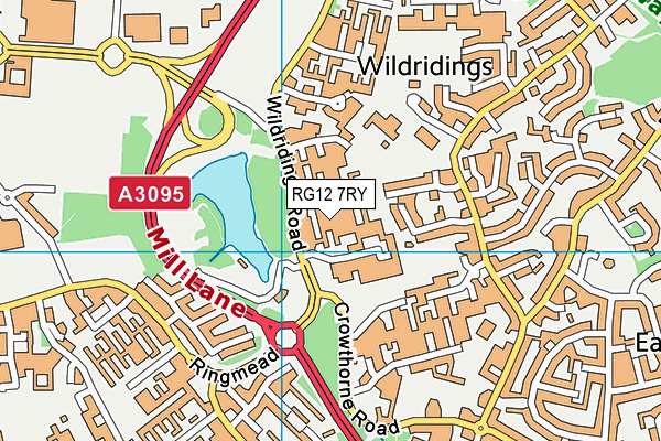 RG12 7RY map - OS VectorMap District (Ordnance Survey)