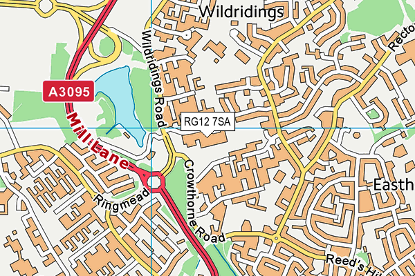 RG12 7SA map - OS VectorMap District (Ordnance Survey)