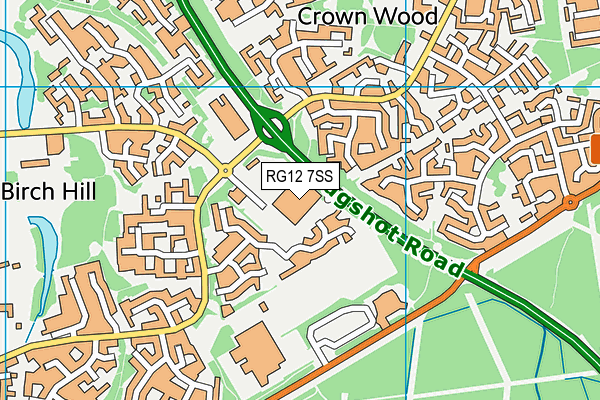 RG12 7SS map - OS VectorMap District (Ordnance Survey)