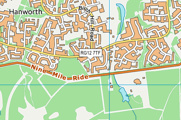 RG12 7TF map - OS VectorMap District (Ordnance Survey)