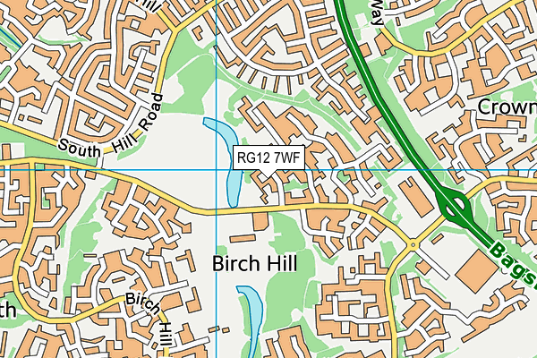 RG12 7WF map - OS VectorMap District (Ordnance Survey)