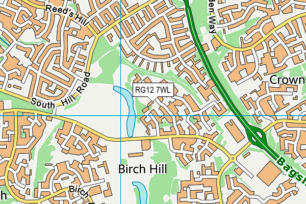 RG12 7WL map - OS VectorMap District (Ordnance Survey)