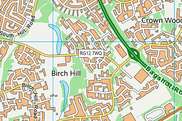 RG12 7WQ map - OS VectorMap District (Ordnance Survey)