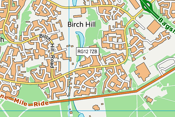 RG12 7ZB map - OS VectorMap District (Ordnance Survey)