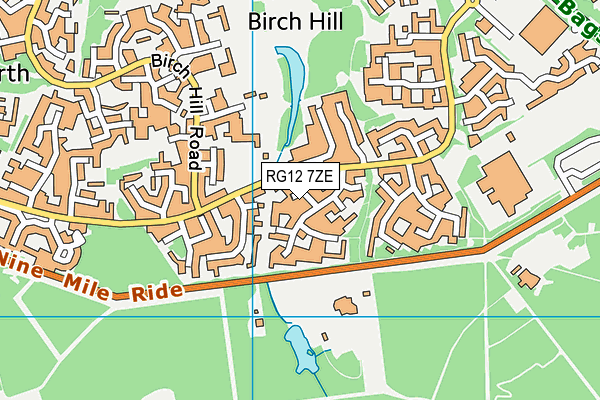 RG12 7ZE map - OS VectorMap District (Ordnance Survey)