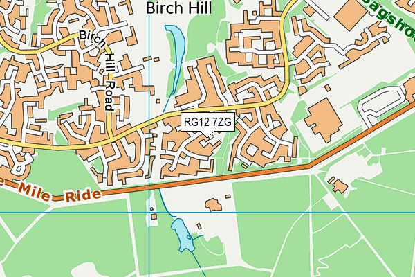 RG12 7ZG map - OS VectorMap District (Ordnance Survey)