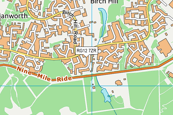 RG12 7ZR map - OS VectorMap District (Ordnance Survey)